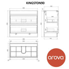 Kingston 90cm Bathroom Vanity Vanities & Mirrors Arova 