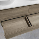 KRIS 120cm Oak Timber Wall Hung Double Vanity Vanities & Mirrors Arova 