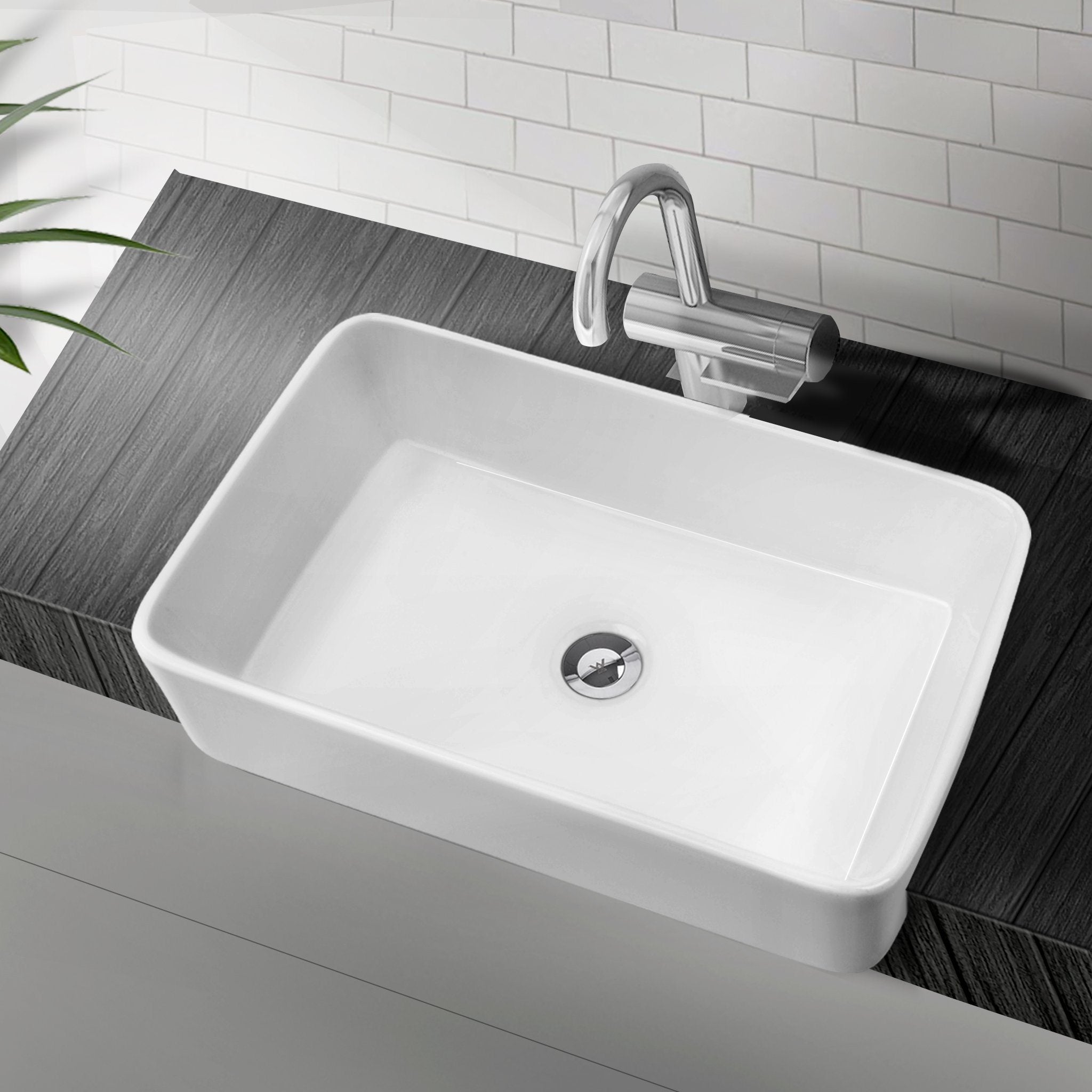 LEENA Semi Recess Square Basin No Tap Hole Basins ECT 