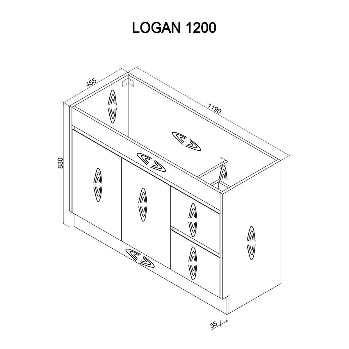 Logan Bathroom Tallboy Wall Hung Cabinet Oak Timber Look Melbourne Arova