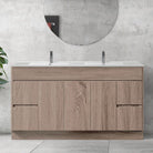 LOGAN 150cm Timber Bathroom Vanity Vanities & Mirrors Arova Ceramic Double Basin - 