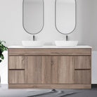 LOGAN 180cm Timber Bathroom Vanity Vanities & Mirrors Arova Bliss Quartz Stone Top 2XCB1201N-Square Gloss White Basin 