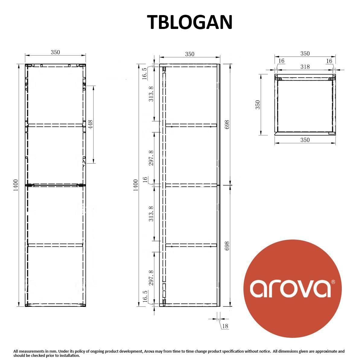 Logan Tallboy Bathroom Cabinet Vanities & Mirrors Arova 