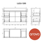 LUCA 120cm Single Bowl Bathroom Vanity Vanities & Mirrors Arova 