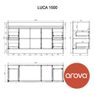 LUCA 150cm Free Standing Bathroom Vanity Vanities & Mirrors Arova 