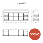 LUCA 180cm Bathroom Vanity - Stone Top Vanities & Mirrors Arova 