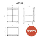 LUCA 60cm Bathroom Vanity Vanities & Mirrors Arova 