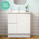 LUCA 75cm Bathroom Vanity Vanities & Mirrors Arova Ceramic Top Left Hand Side -