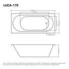 LUCA Reinforced Drop In Bathtub Acrylic Baths Arova 