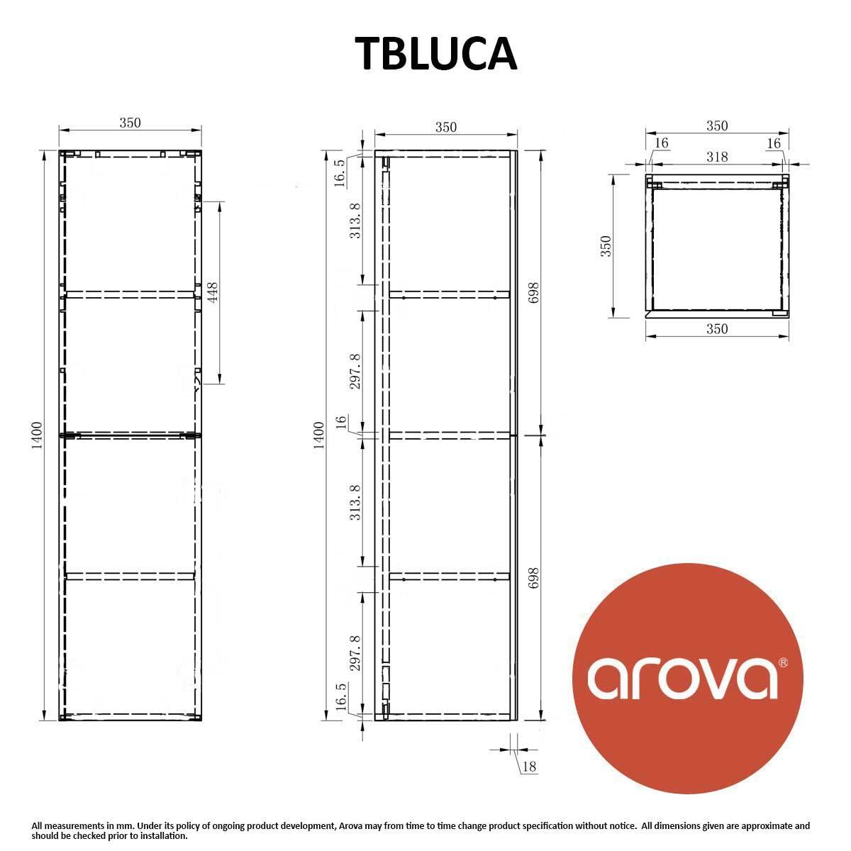 LUCA Tallboy Bathroom Cabinet Vanities & Mirrors Arova 