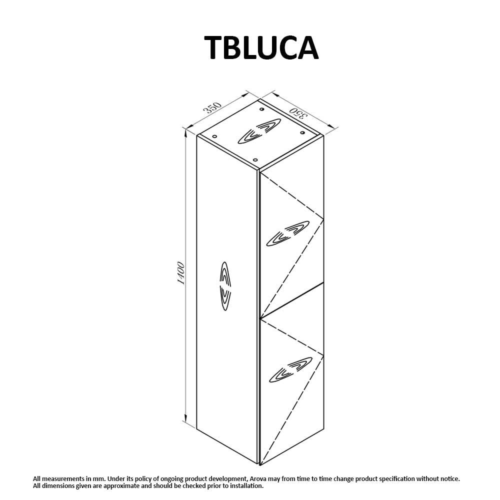 LUCA Tallboy Bathroom Cabinet Vanities & Mirrors Arova 