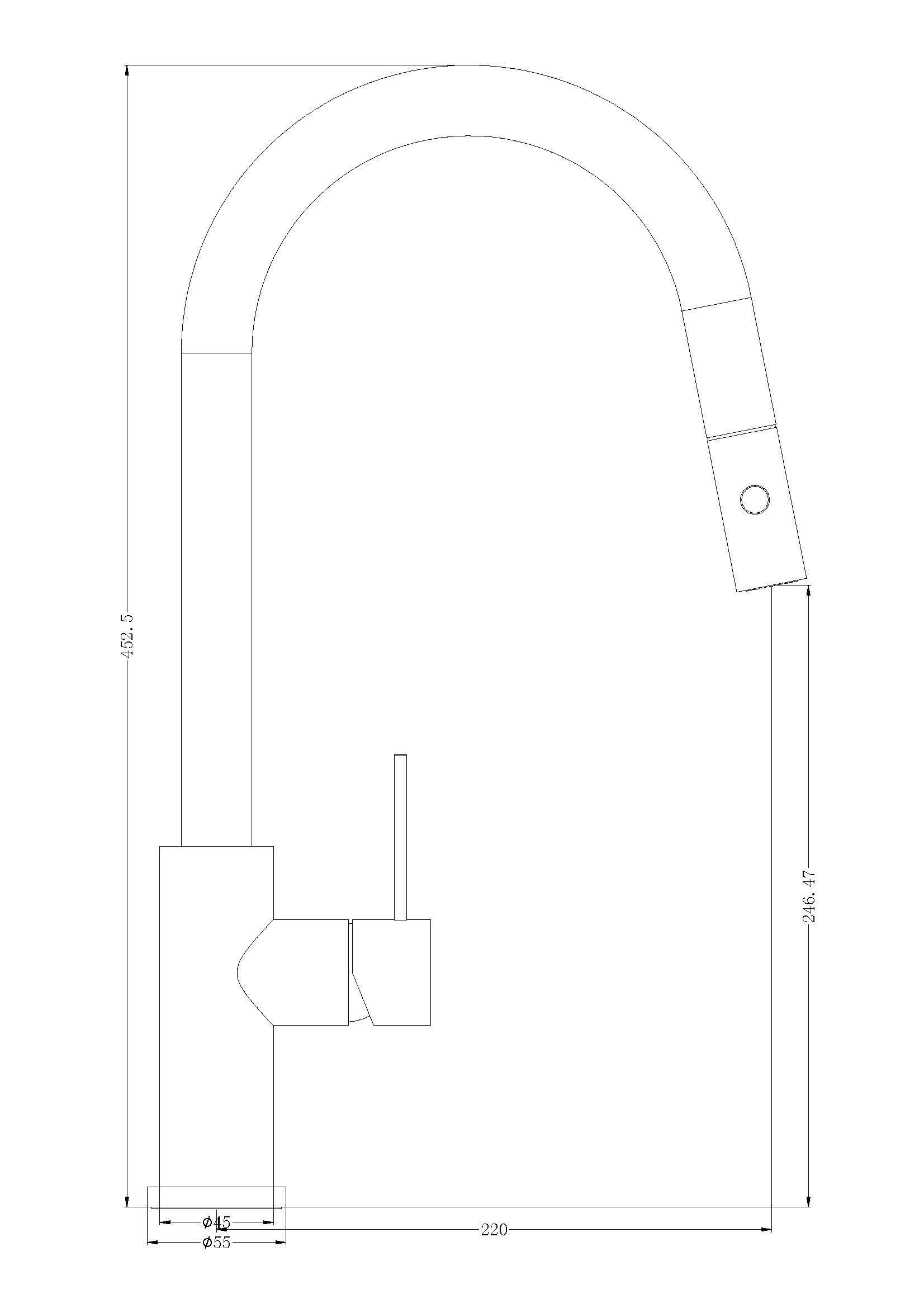 MECCA Pull Out Sink Mixer with Vegie Spray Function Matte White YSW2219-08-MW Tapware Nero 