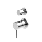 MECCA SHOWER MIXER WITH DIVERTOR SEPARATE BACK PLATE Chrome Tapware Nero 