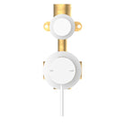 MECCA SHOWER MIXER WITH DIVERTOR SEPARATE BACK PLATE Matte White Tapware Nero 