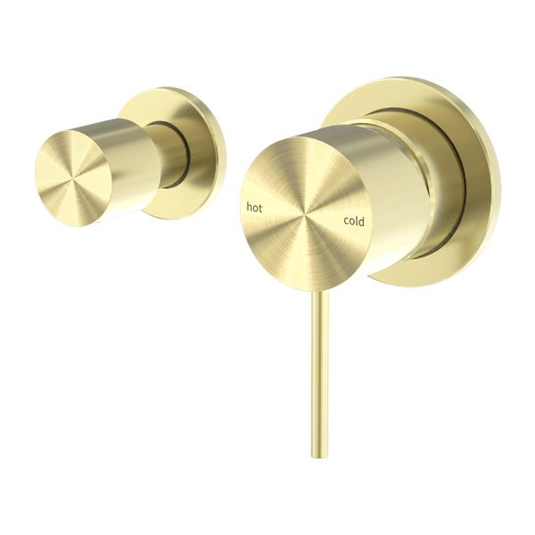 MECCA SHOWER MIXER WITH HORIZONTAL 2 WAY DIVERTOR Brushed Gold Tapware Nero 