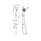 MECCA/Dolce Rail Shower with Air Shower Brushed Gold YSW2219-05A-BG Showers Nero 