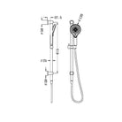 MECCA/Dolce Rail Shower with Opal Shower Gun Metal YSW2219-05D-GM Showers Nero 