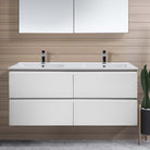 Mia 120cm Wall Hung Double Bowl Vanity Vanities & Mirrors Arova Cabinet Only - 