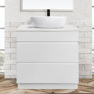 Mia 75cm Free Standing Bathroom Vanity Vanities & Mirrors Arova Bliss Quartz Stone Top CB1201N-Square Gloss White Basin 