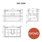 Mia 75cm Wall Hung Vanity Vanities & Mirrors Arova 