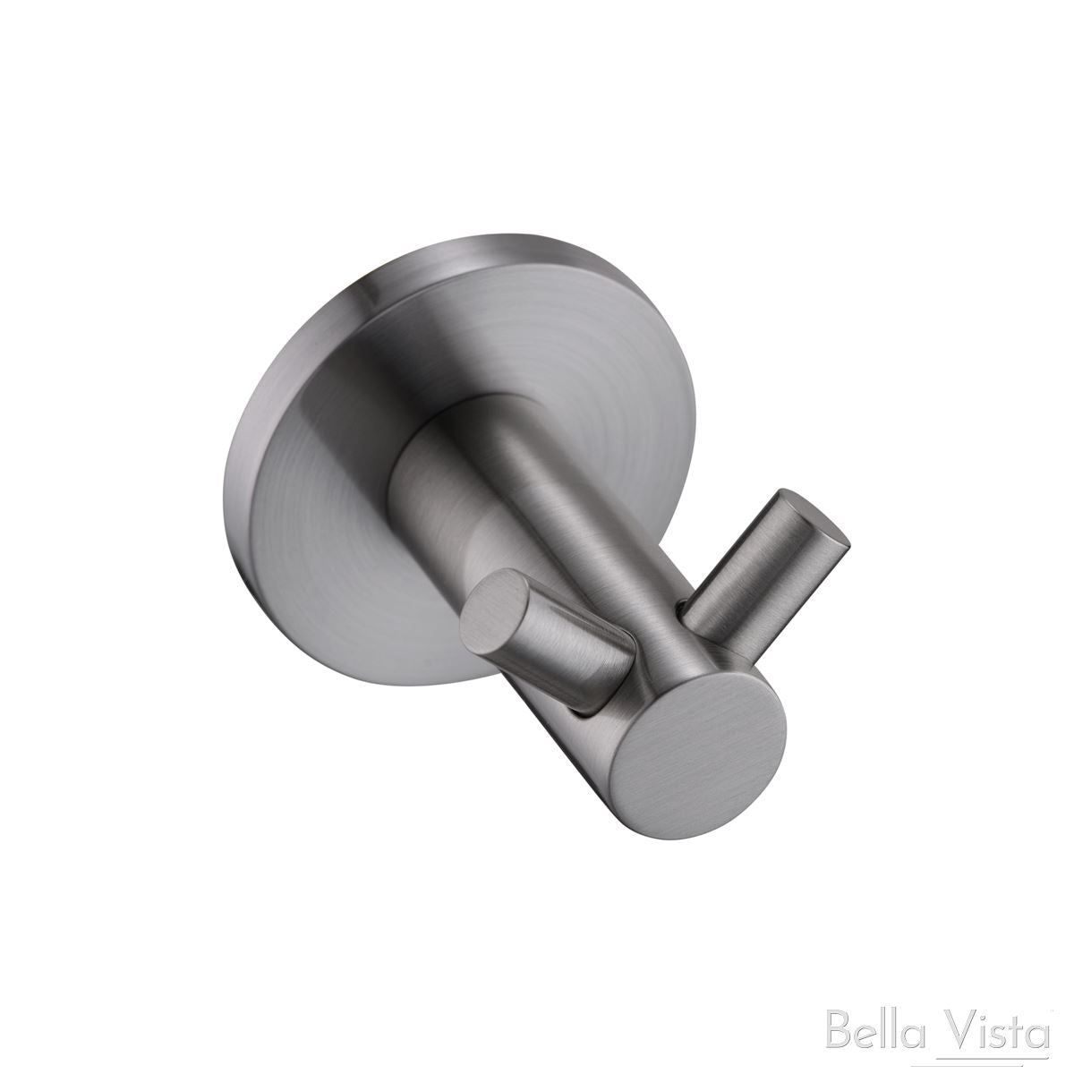 Mica Double Robe Hook Accessories Bella Vista Brushed Nickel 