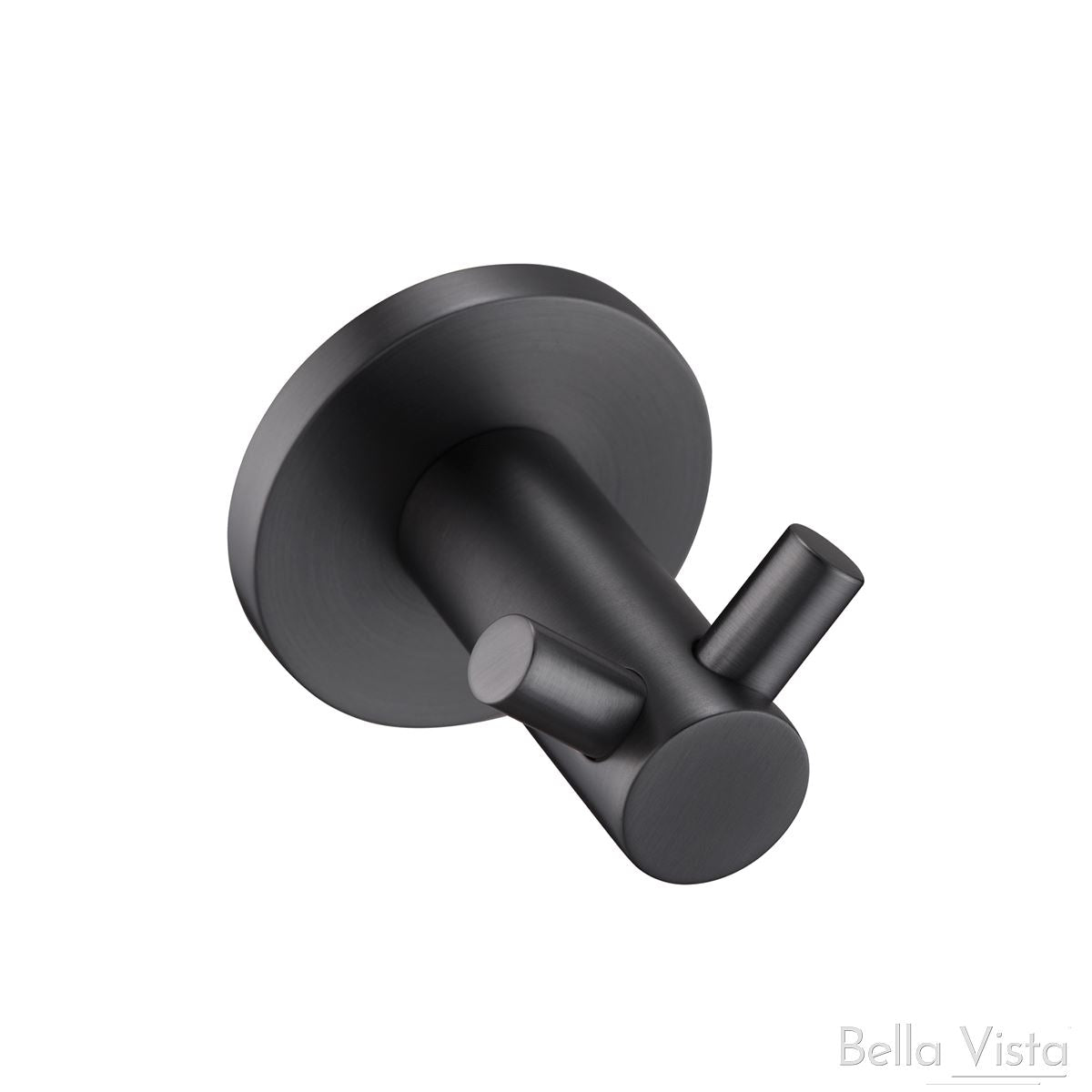 Mica Double Robe Hook Accessories Bella Vista Gun Metal 