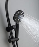 Mica Round Twin Shower Stylish Rail Matt Black showers Arova 