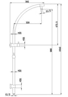 Mica Twin Shower Round Stylish Rail Chrome showers Arova 