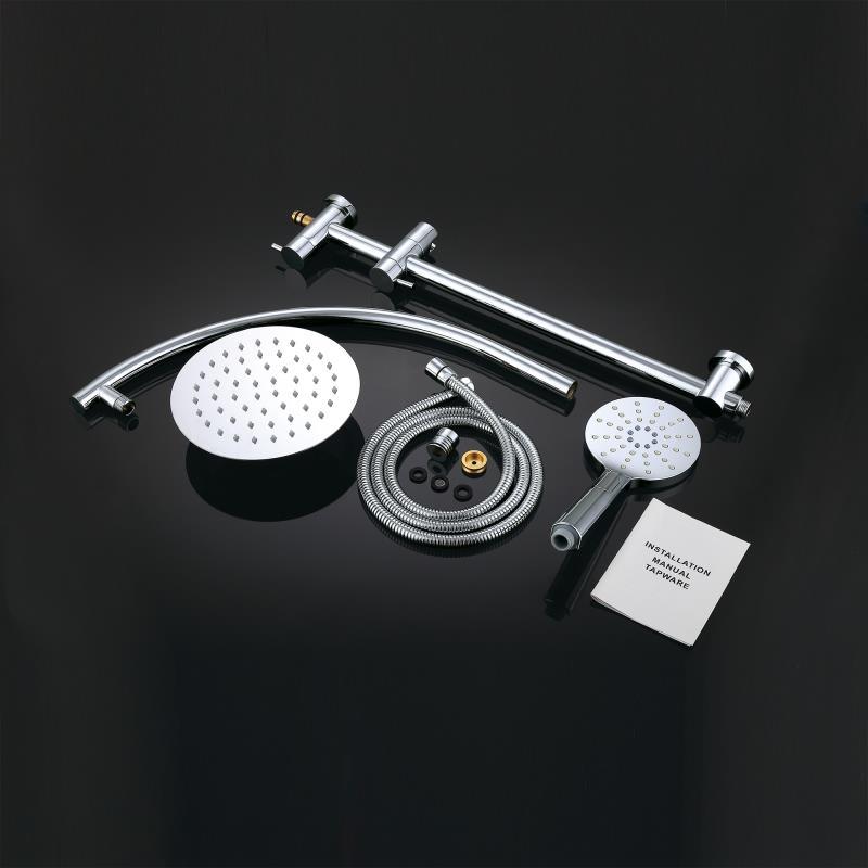 Mica Twin Shower Round Stylish Rail Chrome showers Arova 