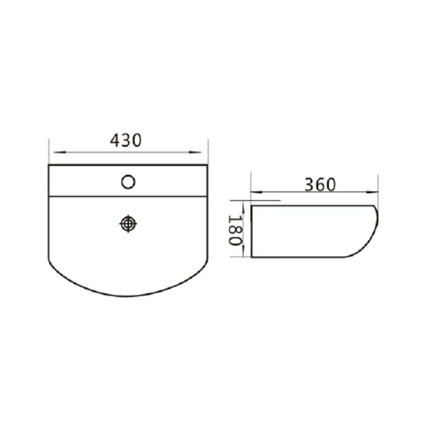 MINTY-II Wall Hung Basin Basins ECT 