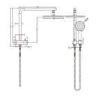 Nero DOLCE Short Twin Shower Gun Metal showers Nero 