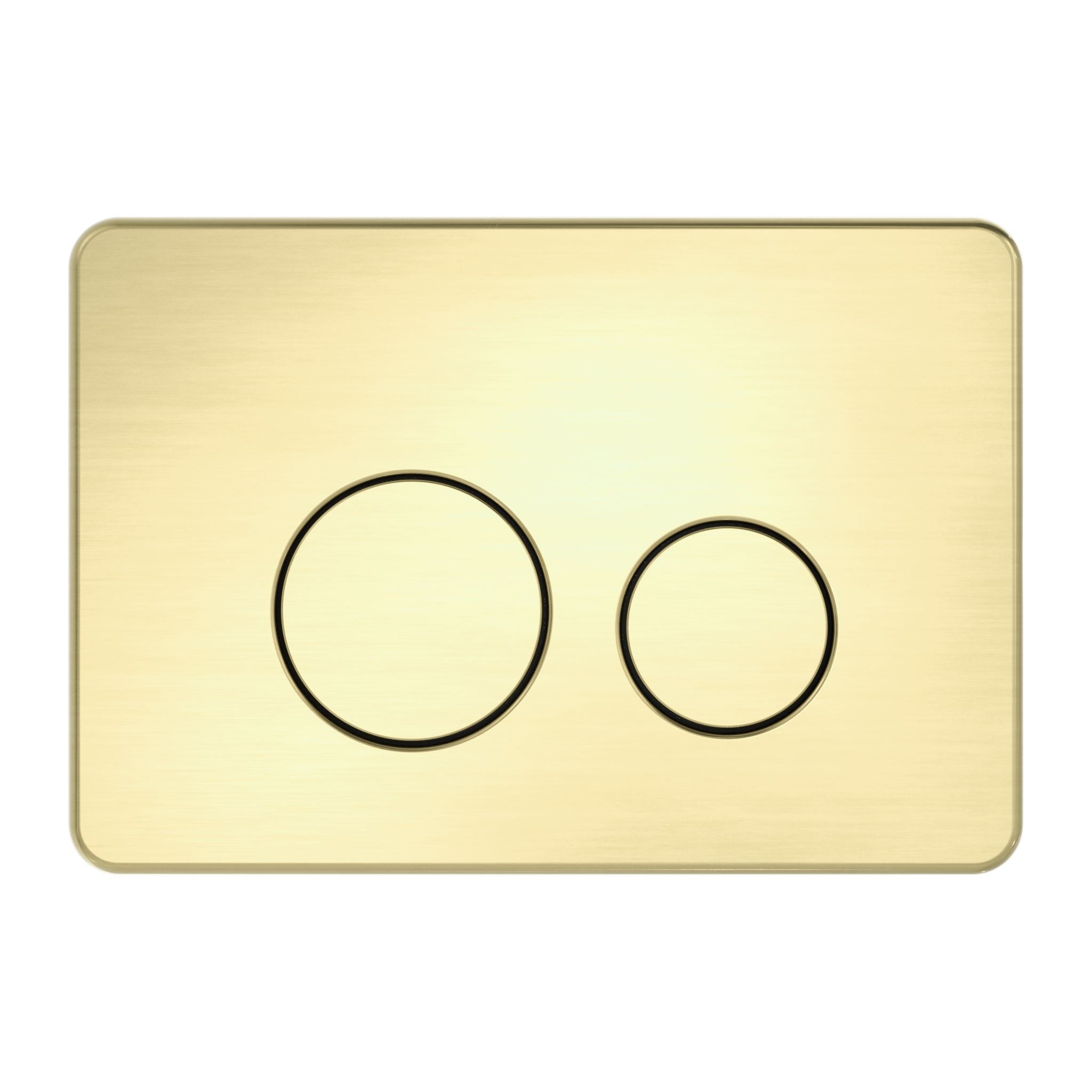 Nero in Wall Toilet Push Plate Toilets Nero Brushed Gold 