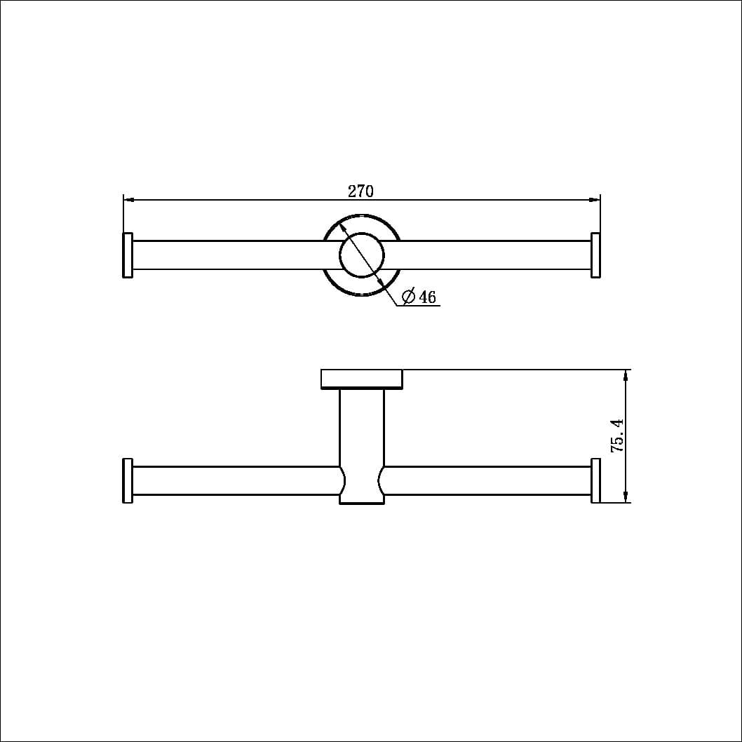 Nero MECCA Double Toilet Roll Holder Matte White 1986d-MW Accessories Nero 