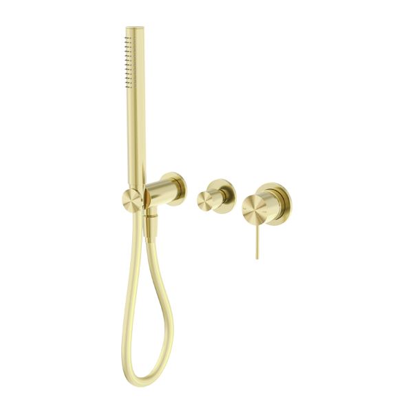 Nero MECCA Shower Mixer Divertor System Separate Back Plate Brushed Gold Tapware Nero 