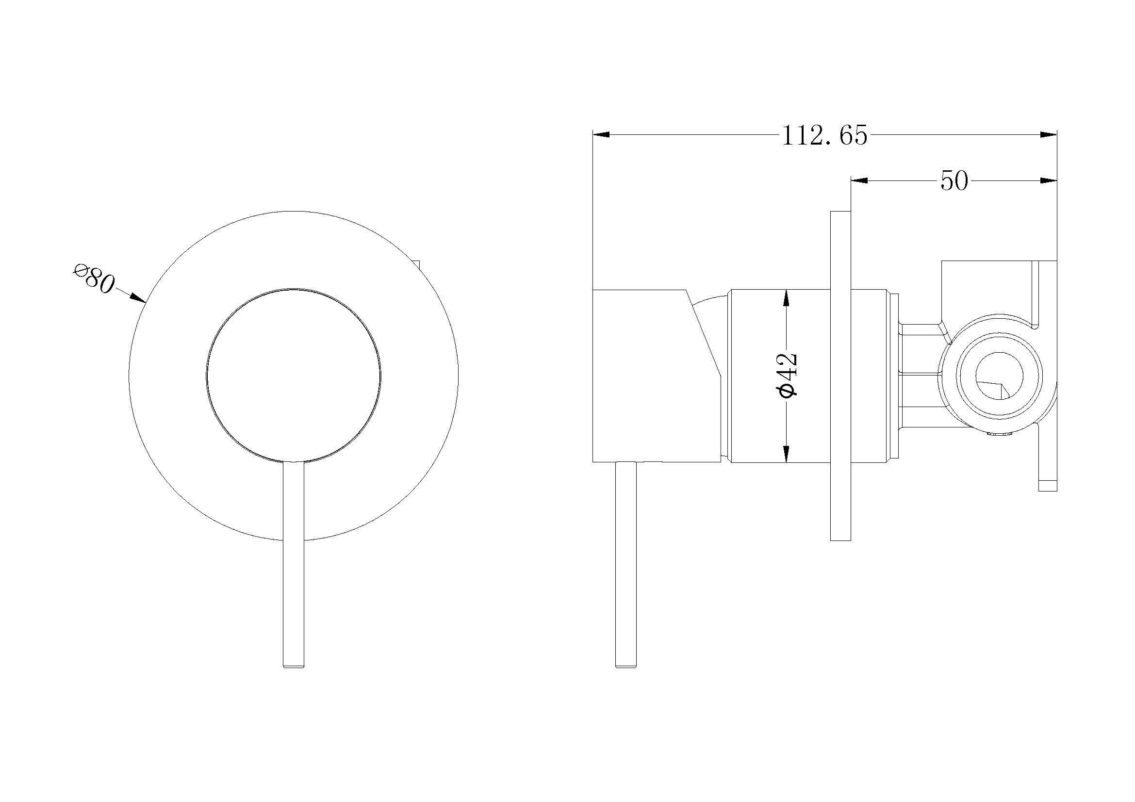 Nero MECCA Shower Mixer GUN META YSW2219-09-GM Tapware Nero 