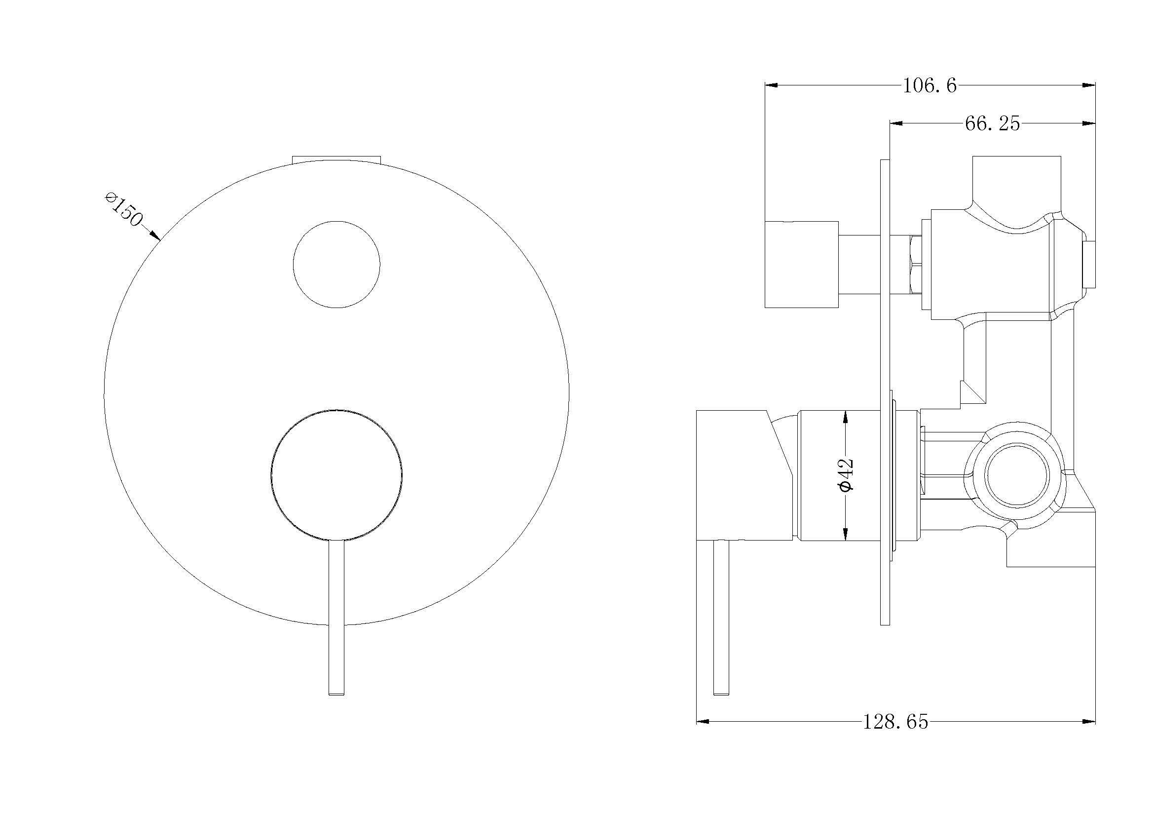 Nero MECCA Shower Mixer With Divertor BRUSHED NICKE YSW2219-09A-BN Tapware Nero 