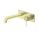 Nero MECCA Wall Basin Mixer 160MM BRUSHED GOLD YSW2219-07A-BG Tapware Nero 