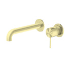 Nero MECCA Wall Basin Mixer Separate Back Plate 160MM BRUSHED GOLD YSW2219-07C-BG Tapware Nero 