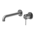 Nero MECCA Wall Basin Mixer Separate Back Plate 160MM GUN META YSW2219-07C-GM Tapware Nero 