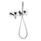 Nero MECCA Wall Mount Bath Mixer with Handshow CHROME YSW2219-03D-CH Tapware Nero 