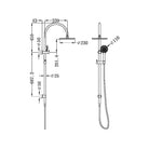 Nero Mecca/Dolce Twin Shower with Air Shower Brushed Gold showers Nero 