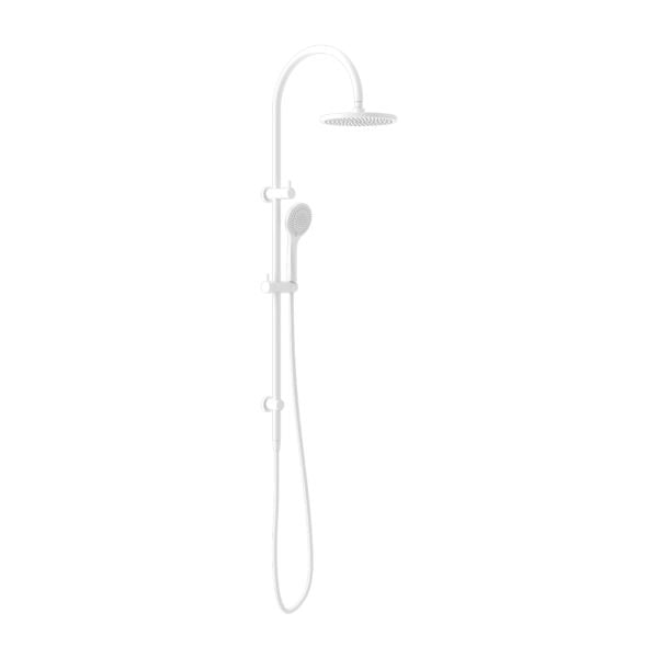 Nero Mecca/Dolce Twin Shower with Air Shower Matte White showers Nero 