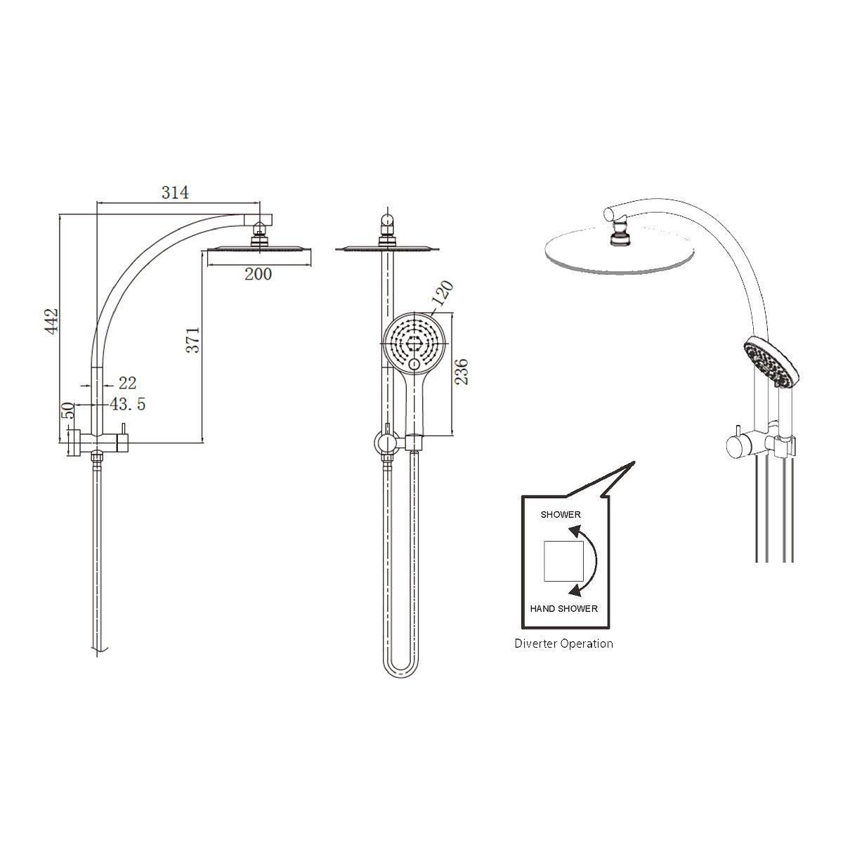 Nero Nova 2 in 1 Shower Set Showers Nero 