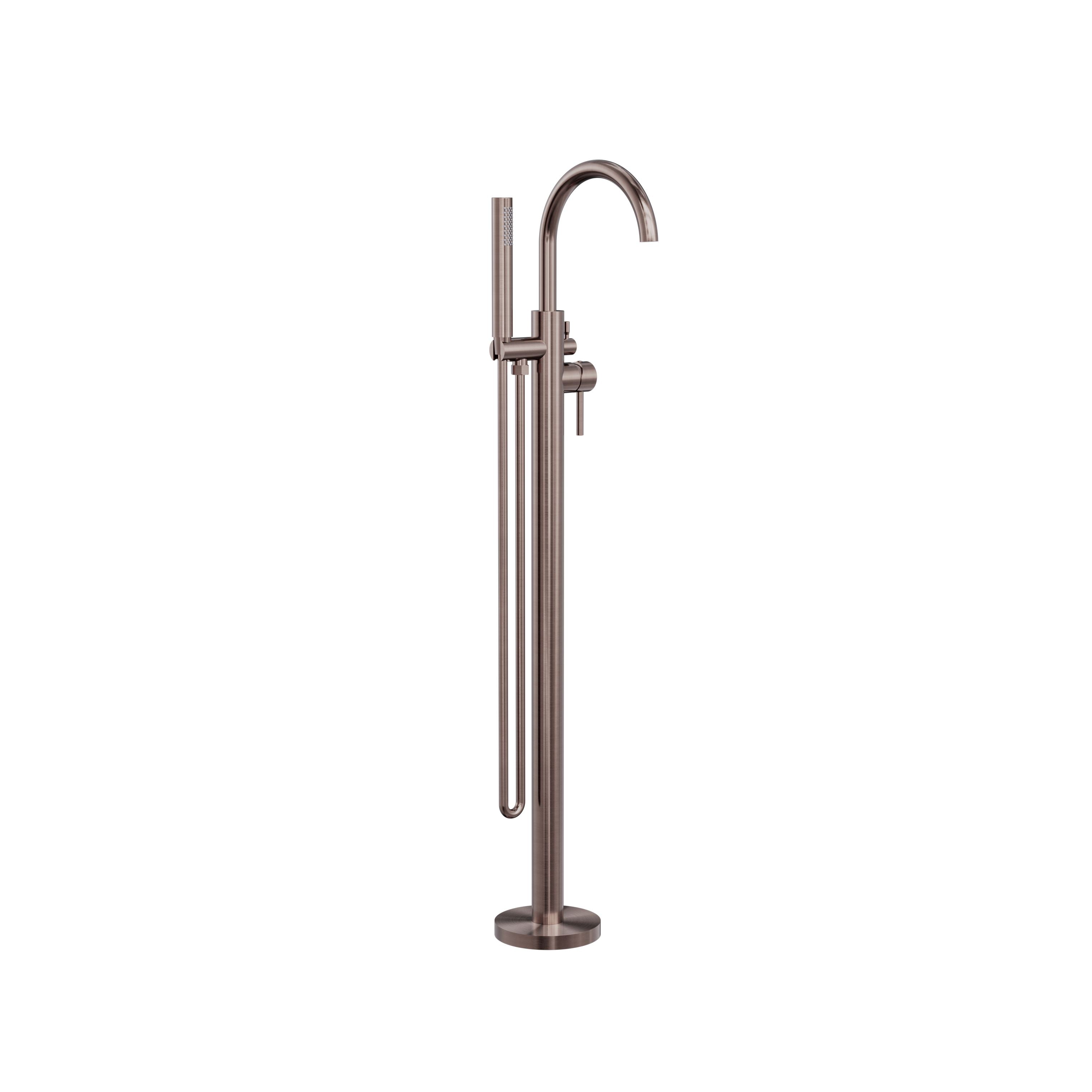 Nero Nova Round Floor Mount Mixer with Handshower - NR210903aBZ Showers Nero 