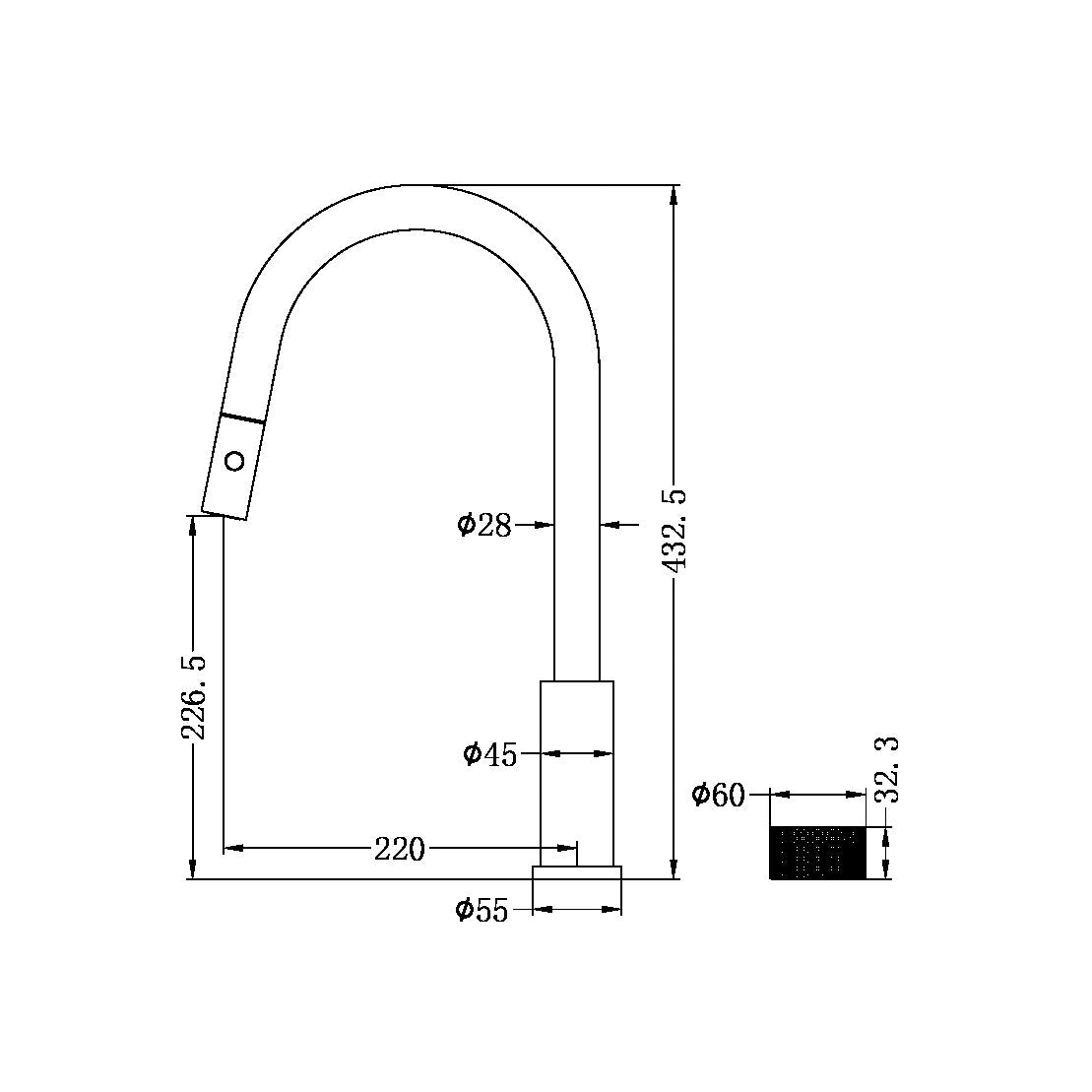 Nero OPAL Progressive Pull Out Kitchen Set Brushed Bronze Tapware Nero 