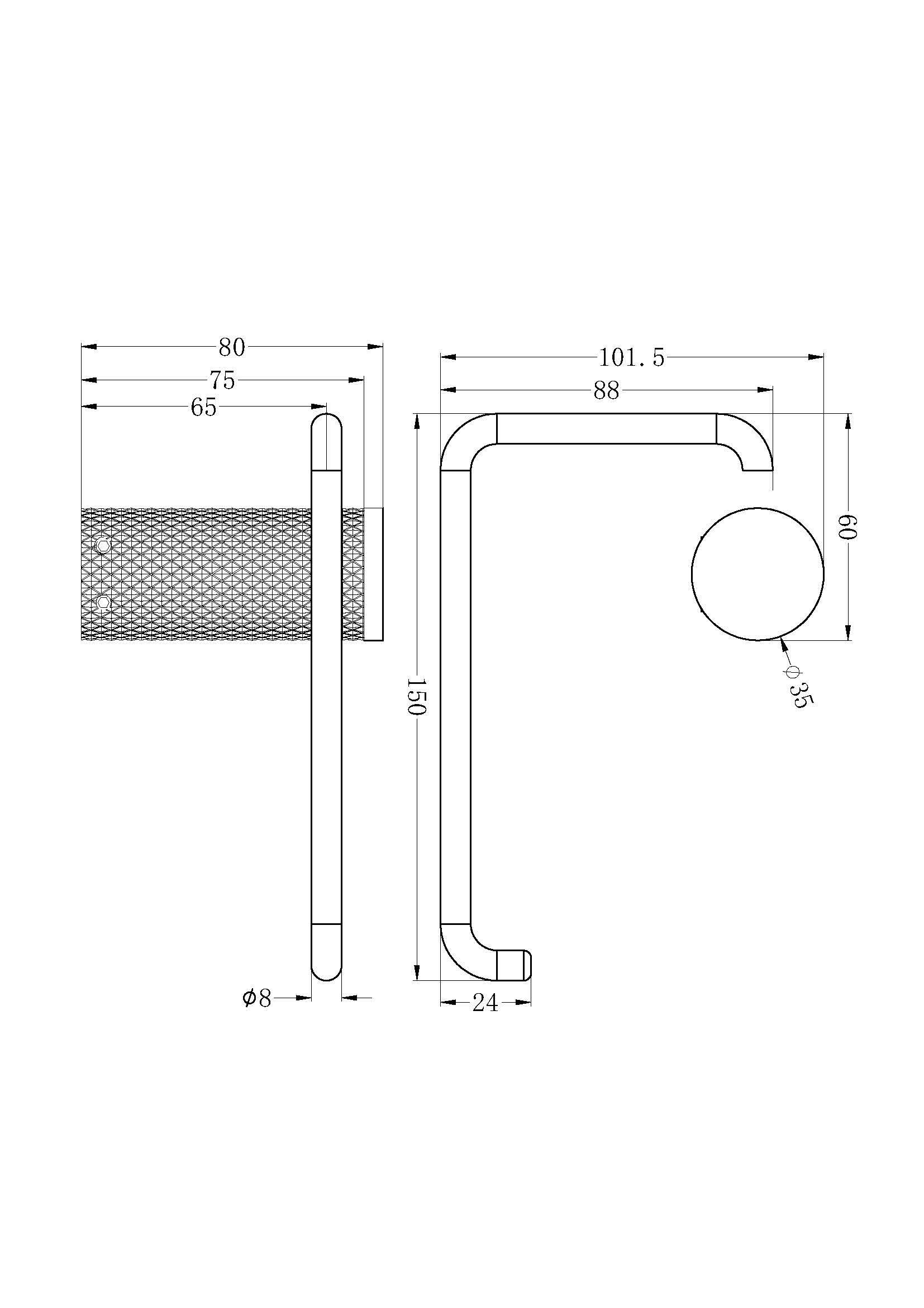 Nero Opal Toilet Roll Holder BRUSHED NICKEL 2586-BN Accessories Nero 