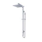 Nero Rain Square Twin Shower Set Chrome Bottom Inlet Showers Nero 