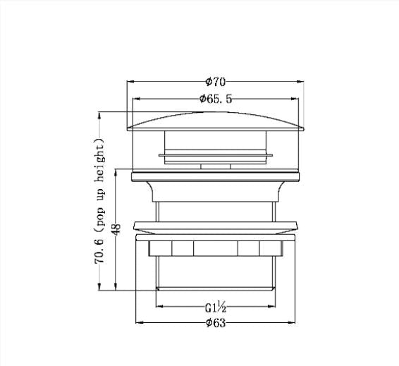 Nero UNIVERSAL BATH WASTE Brushed Bronze Baths Nero 