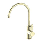 Nero York Kitchen Mixer Goosneck Aged Brass Tapware Nero Metal Lever 