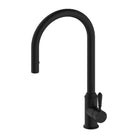 Nero York Pull Out Sink Mixer with Vegie Spray Function Matte Black Tapware Nero Metal Lever 